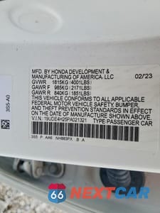 Zdjęcie 12 z 12 samochodu: 2023 ACURA INTEGRA VIN:19UDE4H25PA021321 - miniatura