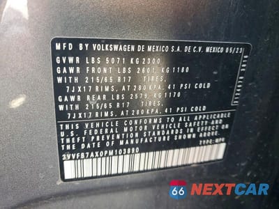 Zdjęcie 13 z 13 samochodu: 2023 VOLKSWAGEN TIGUAN S VIN:3VVFB7AX0PM103890 - miniatura