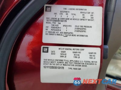 Zdjęcie 13 z 13 samochodu: 2003 CHEVROLET CORVETTE VIN:1G1YY22G035133178 - miniatura