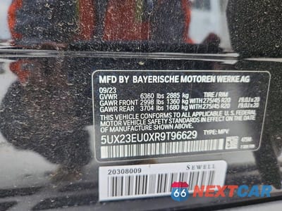 Zdjęcie 13 z 13 samochodu: 2024 BMW X5 XDRIVE40I VIN:5UX23EU0XR9T96629 - miniatura