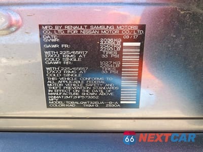 Zdjęcie 13 z 13 samochodu: 2017 NISSAN ROGUE SV VIN:KNMAT2MT2HP573352 - miniatura