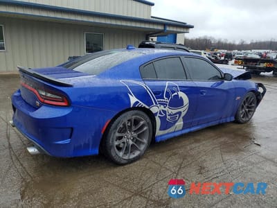 Trzecie zdjęcie samochodu z tyłu: 2021 DODGE CHARGER SCAT PACK VIN:2C3CDXGJ4MH579315 - miniatura