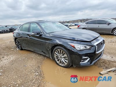 Czwarte zdjęcie samochodu z boku: 2020 INFINITI Q50 3.0T LUXE VIN:JN1EV7AR6LM256169 - miniatura