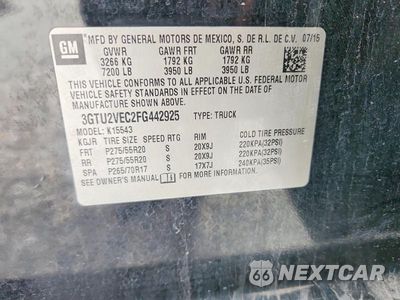 Zdjęcie 12 z 12 samochodu: 2015 GMC SIERRA VIN:3GTU2VEC2FG442925 - miniatura