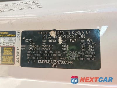 Zdjęcie 13 z 13 samochodu: 2022 KIA SPORTAGE LX VIN:KNDPM3AC5N7002094 - miniatura