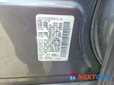 Zdjęcie 13 z 13 samochodu: 2016 INFINITI QX70 BASE VIN:JN8CS1MWXGM752386 - miniatura