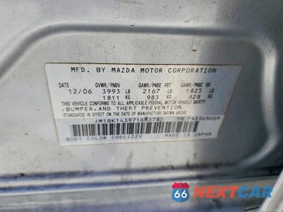 Zdjęcie 12 z 12 samochodu: 2007 MAZDA 3 HATCHBACK VIN:JM1BK143971683785 - miniatura
