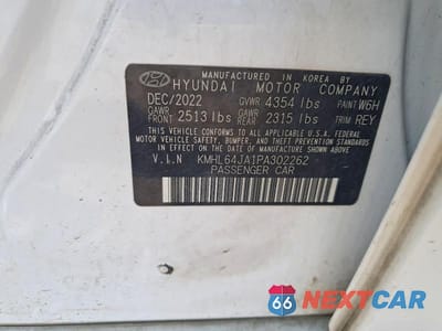 Zdjęcie 13 z 13 samochodu: 2023 HYUNDAI SONATA SEL VIN:KMHL64JA1PA302262 - miniatura