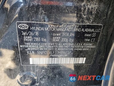 Zdjęcie 12 z 12 samochodu: 2018 HYUNDAI ELANTRA SE VIN:5NPD74LF3JH316727 - miniatura