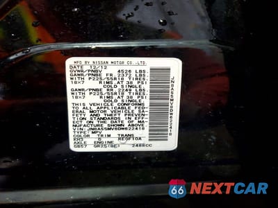 Zdjęcie 14 z 14 samochodu: 2013 NISSAN ROGUE S VIN:JN8AS5MV8DW622418 - miniatura