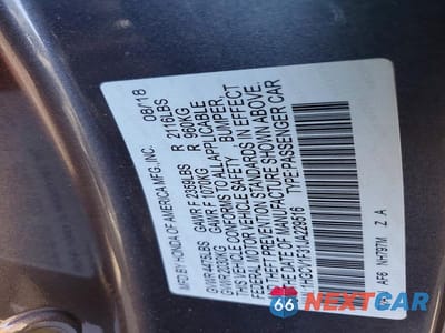 Zdjęcie 12 z 12 samochodu: 2018 HONDA ACCORD SPORT VIN:1HGCV1F31JA229516 - miniatura