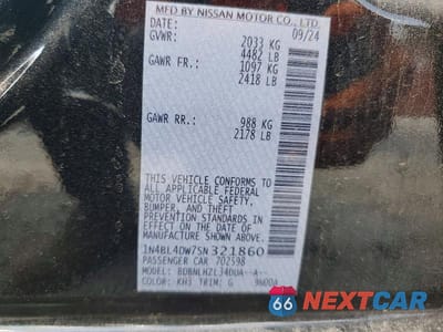 Zdjęcie 12 z 12 samochodu: 2025 NISSAN ALTIMA SV VIN:1N4BL4DW7SN321860 - miniatura