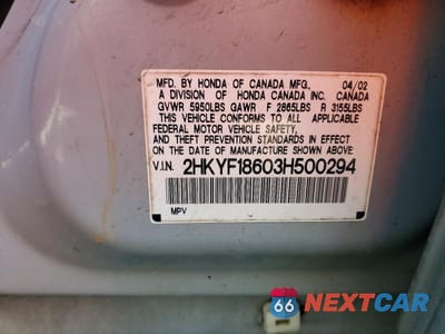 Zdjęcie 13 z 13 samochodu: 2003 HONDA PILOT EXL VIN:2HKYF18603H500294 - miniatura