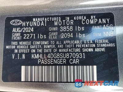 Zdjęcie 13 z 13 samochodu: 2025 HYUNDAI ELANTRA SE VIN:KMHLL4DG8SU870931 - miniatura
