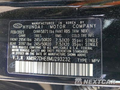 Zdjęcie 14 z 14 samochodu: 2021 HYUNDAI PALISADE CALLIGRAPHY VIN:KM8R7DHE8MU293232 - miniatura