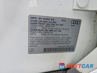 Zdjęcie 14 z 14 samochodu: 2022 AUDI Q5 PREMIUM PLUS 45 VIN:WA1EAAFY4N2119732 - miniatura