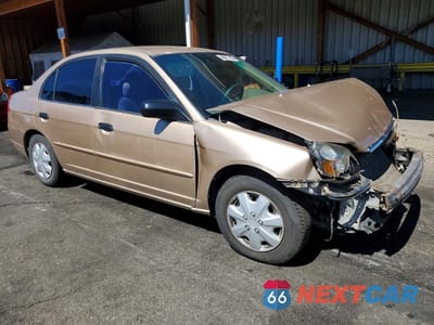 Czwarte zdjęcie samochodu z boku: 2001 HONDA CIVIC LX VIN:1HGES16501L018847 - miniatura