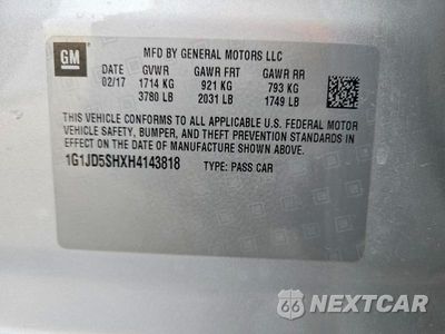 Zdjęcie 12 z 12 samochodu: 2017 CHEVROLET SONIC LT VIN:1G1JD5SHXH4143818 - miniatura