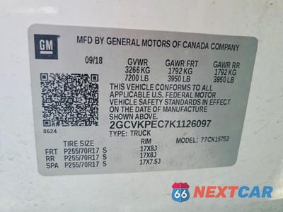 Zdjęcie 13 z 13 samochodu: 2019 CHEVROLET SILVERADO LD K1500 LT VIN:2GCVKPEC7K1126097 - miniatura