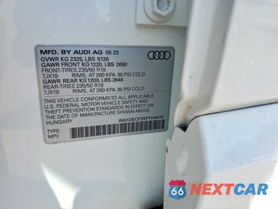 Zdjęcie 13 z 13 samochodu: 2023 AUDI Q3 PREMIUM S LINE 45 VIN:WA1DECF3XP1144076 - miniatura