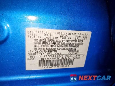 Zdjęcie 12 z 12 samochodu: 2024 NISSAN VERSA SR VIN:3N1CN8FV4RL907479 - miniatura