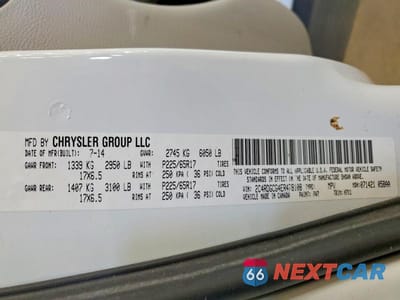 Zdjęcie 13 z 13 samochodu: 2014 DODGE GRAND CARAVAN SXT VIN:2C4RDGCG4ER478108 - miniatura