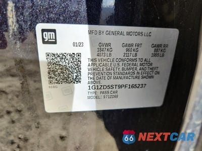 Zdjęcie 13 z 13 samochodu: 2023 CHEVROLET MALIBU LT VIN:1G1ZD5ST9PF165237 - miniatura