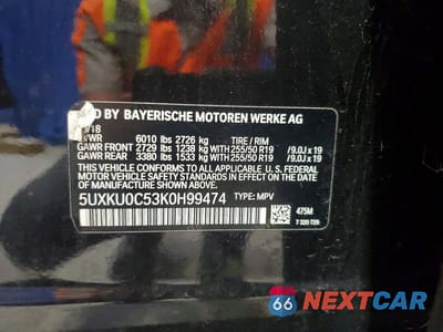 Zdjęcie 13 z 13 samochodu: 2019 BMW X6 SDRIVE35I VIN:5UXKU0C53K0H99474 - miniatura