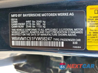 Zdjęcie 12 z 12 samochodu: 2015 BMW X1 SDRIVE28I VIN:WBAVM1C51FVW58247 - miniatura