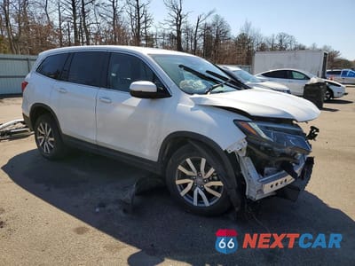 Czwarte zdjęcie samochodu z boku: 2021 HONDA PILOT EXL VIN:5FNYF6H54MB061136 - miniatura