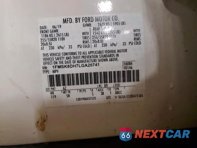 Zdjęcie 13 z 13 samochodu: 2020 FORD EXPLORER XLT VIN:1FMSK8DH7LGA20741 - miniatura