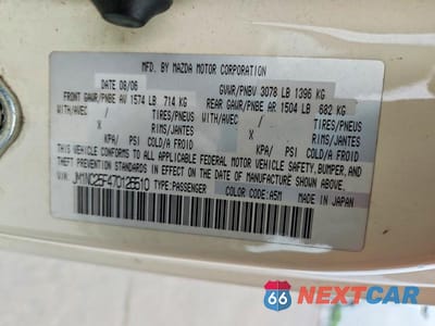 Zdjęcie 12 z 12 samochodu: 2007 MAZDA MX-5 MIATA VIN:JM1NC25F470126510 - miniatura