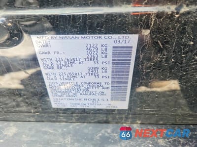 Zdjęcie 13 z 13 samochodu: 2017 NISSAN ROGUE SV VIN:5N1AT2MV1HC808151 - miniatura