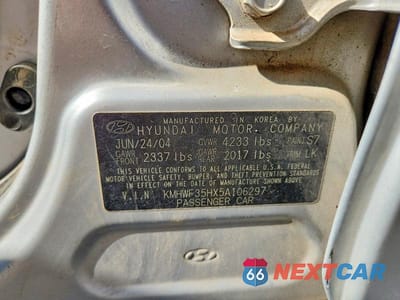 Zdjęcie 12 z 12 samochodu: 2005 HYUNDAI SONATA GLS VIN:KMHWF35HX5A106297 - miniatura