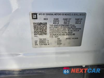 Zdjęcie 13 z 13 samochodu: 2020 CHEVROLET EQUINOX LT VIN:3GNAXUEV6LS523149 - miniatura