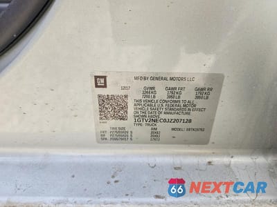 Zdjęcie 12 z 12 samochodu: 2018 GMC SIERRA K1500 SLT VIN:1GTV2NEC0JZ207128 - miniatura