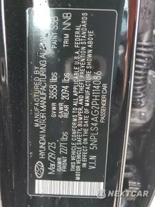 Zdjęcie 12 z 12 samochodu: 2023 HYUNDAI ELANTRA SEL VIN:5NPLS4AG2PH114086 - miniatura