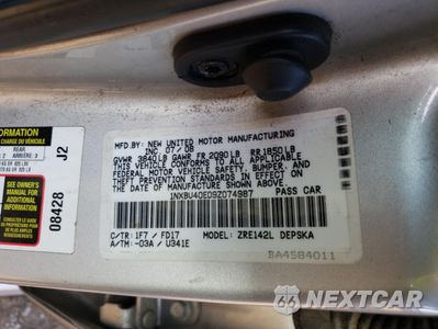 Zdjęcie 12 z 12 samochodu: 2009 TOYOTA COROLLA BASE VIN:1NXBU40E09Z074987 - miniatura