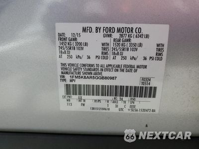 Zdjęcie 14 z 14 samochodu: 2016 FORD EXPLORER POLICE INTERCEPTOR VIN:1FM5K8AR5GGB80987 - miniatura