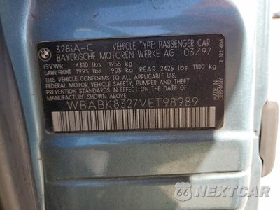 Zdjęcie 12 z 12 samochodu: 1997 BMW 328 IC AUTOMATIC VIN:WBABK8327VET98989 - miniatura