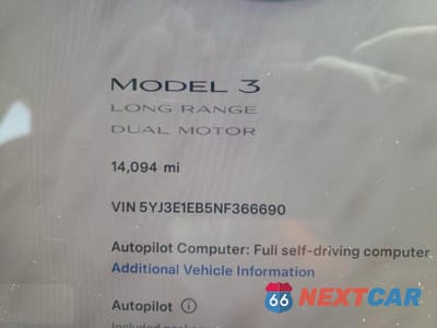 Zdjęcie 9 z 13 samochodu: 2022 TESLA MODEL 3 VIN:5YJ3E1EB5NF366690 - miniatura