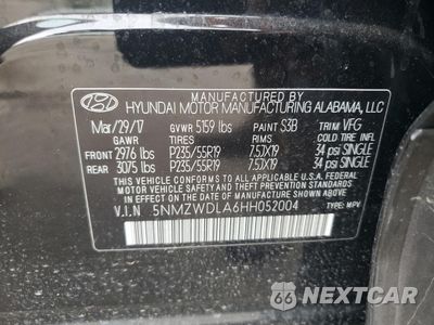 Zdjęcie 13 z 13 samochodu: 2017 HYUNDAI SANTA FE SPORT VIN:5NMZWDLA6HH052004 - miniatura