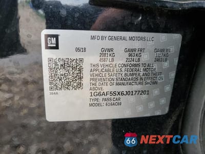 Zdjęcie 12 z 12 samochodu: 2018 CADILLAC ATS LUXURY VIN:1G6AF5SX6J0177201 - miniatura