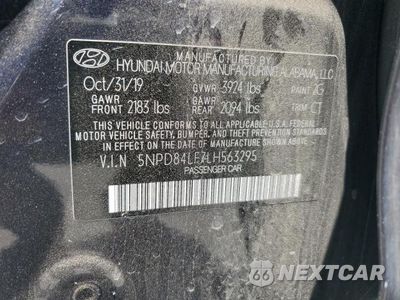 Zdjęcie 12 z 12 samochodu: 2020 HYUNDAI ELANTRA SEL VIN:5NPD84LF7LH563295 - miniatura