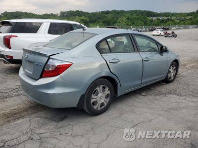 Trzecie zdjęcie samochodu z tyłu: 2012 HONDA CIVIC HYBRID VIN:JHMFB4F26CS010303 - miniatura