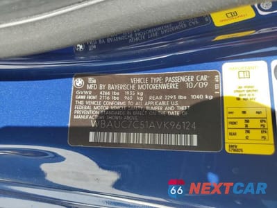 Zdjęcie 12 z 12 samochodu: 2010 BMW 135 I VIN:WBAUC7C51AVK96124 - miniatura