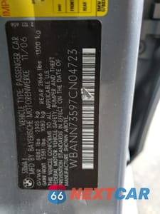 Zdjęcie 12 z 12 samochodu: 2007 BMW 530 XIT VIN:WBANN73597CN04723 - miniatura