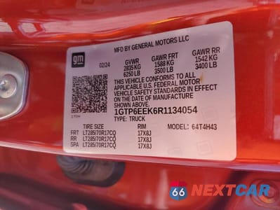 Zdjęcie 12 z 12 samochodu: 2024 GMC CANYON AT4X VIN:1GTP6EEK6R1134054 - miniatura