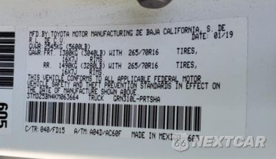 Zdjęcie 12 z 12 samochodu: 2019 TOYOTA TACOMA DOUBLE CAB VIN:3TMDZ5BN4KM063664 - miniatura