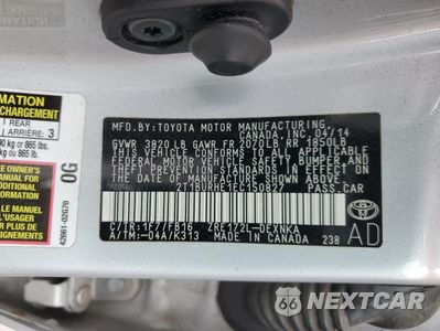 Zdjęcie 13 z 13 samochodu: 2014 TOYOTA COROLLA L VIN:2T1BURHE1EC150827 - miniatura